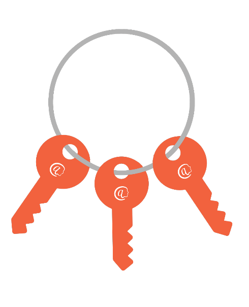 Keychain with keys